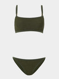 Iris With Gold Hoops - Metallic Khaki