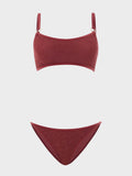 Iris With Gold Hoops - Metallic Rosewood