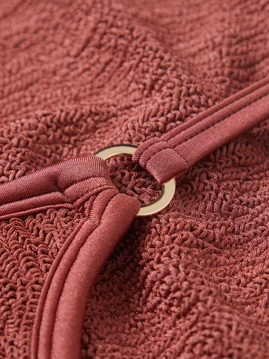 Iris With Gold Hoops - Metallic Rosewood