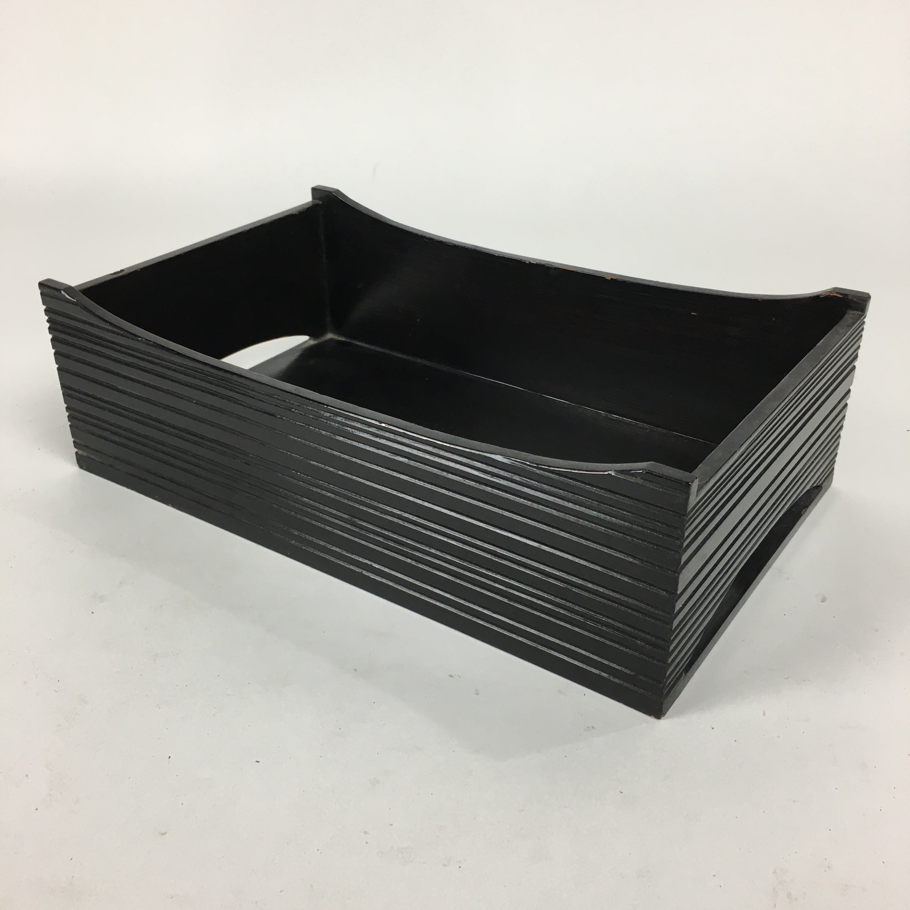 Japanese Wooden Lacquered Box Vtg Nurimono Rectangle Tray Tea Ceremony UR646