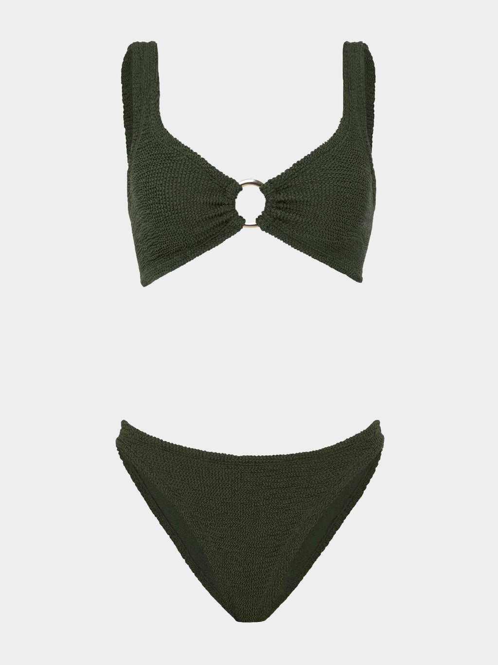 Julia With Gold Hoop Bikini - Metallic Khaki
