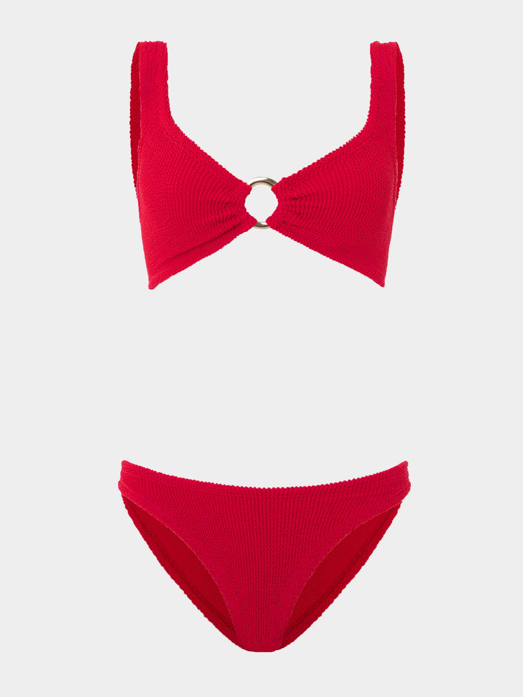 Julia With Gold Hoop Bikini - Red