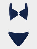 Julia With Gold Hoop Bikini - Navy