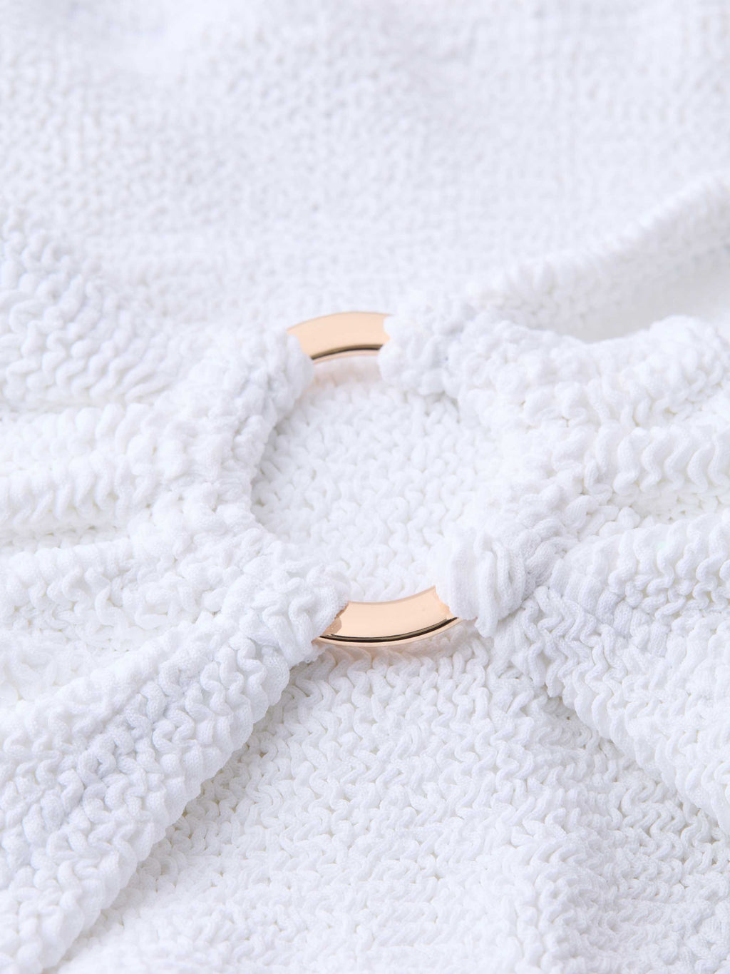 Julia With Gold Hoop Bikini - White