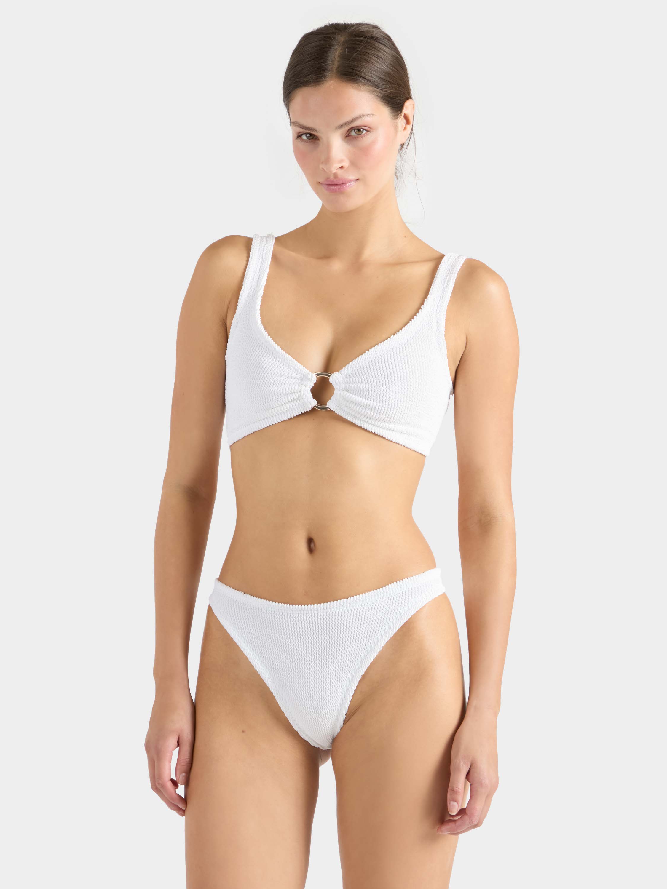 Julia With Gold Hoop Bikini - White