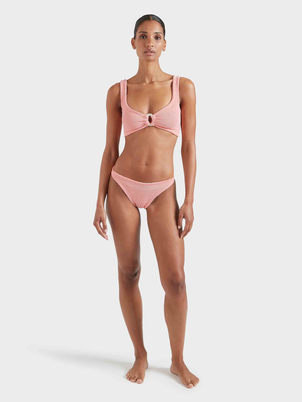 Julia Bikini With Pearly Hoop - Peach