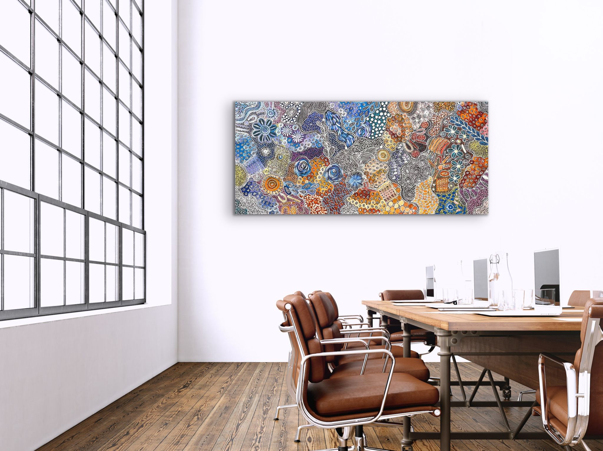 "My Country" by Katrina Bird - view 6, 197cm x 93cm - Aboriginal art