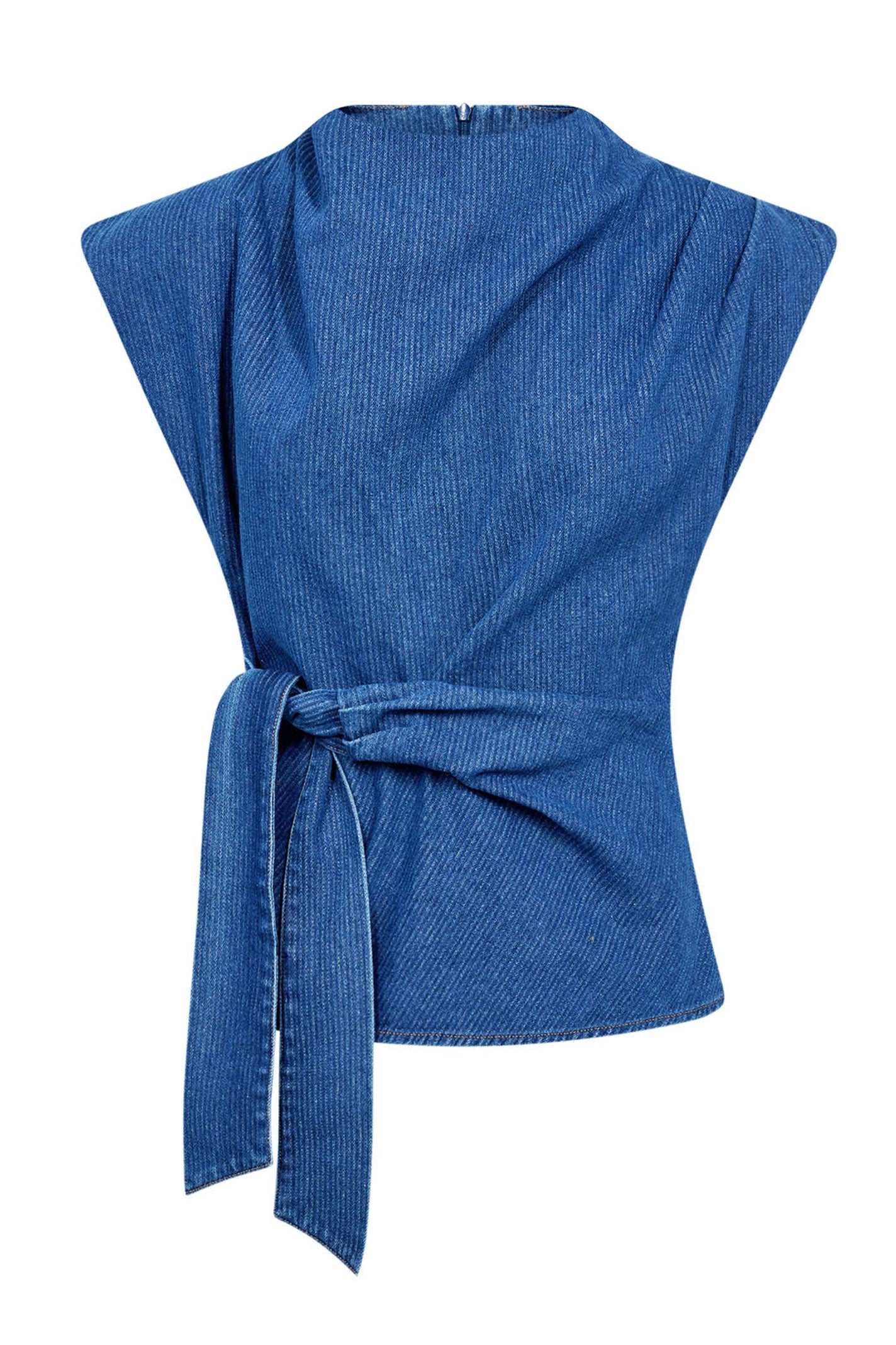 KimmyCC Pleat Top 555-Dark denim - 45001
