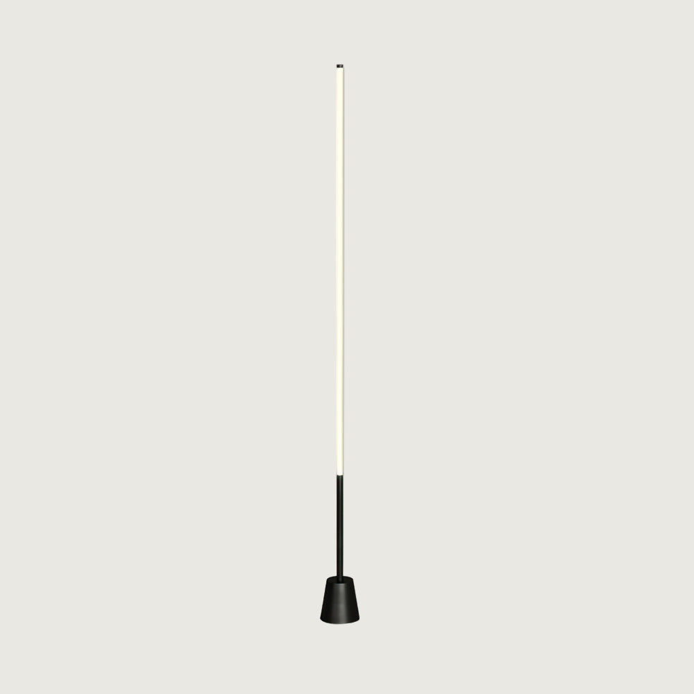 Lámpara de Pie Moderna Negra Dimmable con Control Remoto y Diseño Minimalista para Salón y Hogar 1