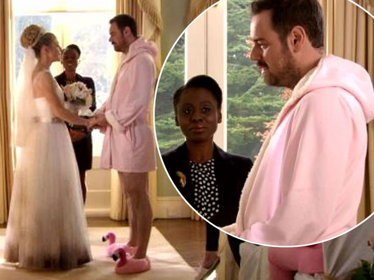 EastEnders' Mick Carter wears PINK dressing gown to his own wedding and  Danny Dyer's hardman image is floored