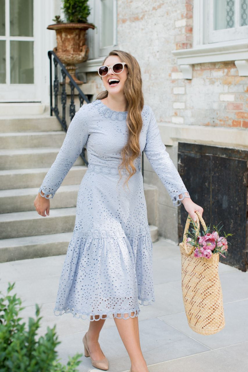 England in Spring Dress Blue Small