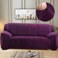 Housse de canapé velours Pourpre MIDWAY | Extensible