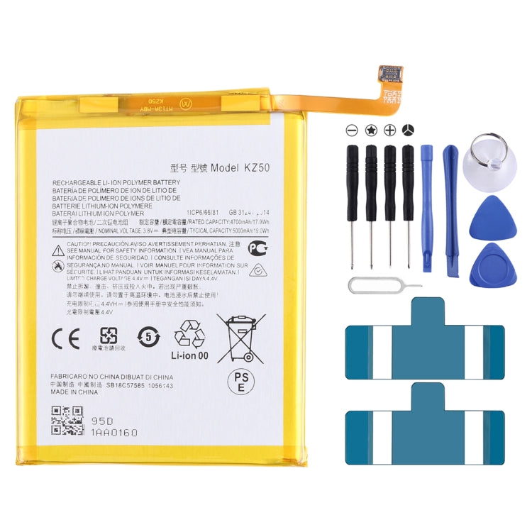 Per Motorola Moto G8 Power XT2041-1/XT2041-3 5000mAh Batteria sostitutiva ai polimeri di litio KZ50, For Motorola Moto G8 Power