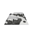 Socle pour scène de village de Noël "Mini piste de ski" montagne enneigée en relief 39 cm