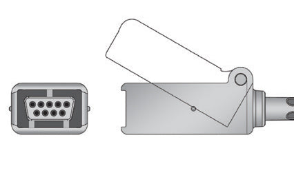Nellcor Non-Oximax Extension Cable Sensor Connector DB9