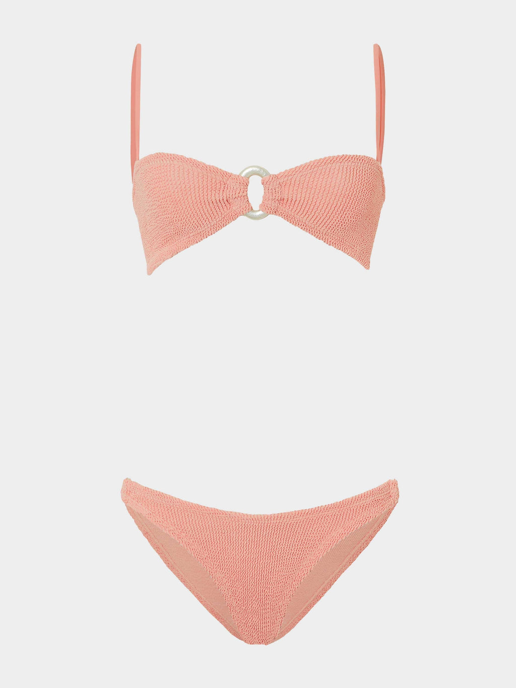 Misty Bikini With Pearly Hoop - Peach