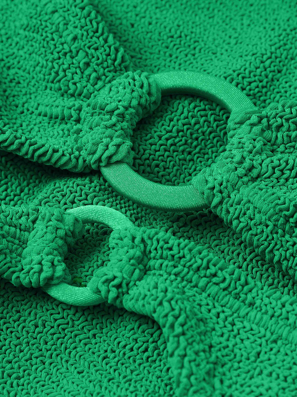 Misty Bikini With Tonal Hoops - Emerald
