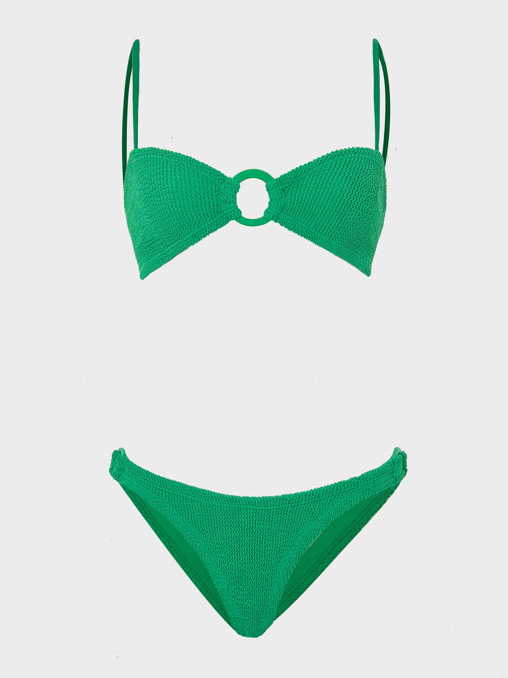 Misty Bikini With Tonal Hoops - Emerald