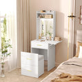 Modern Dressing Table with Mirror and Light for Small Space - Bed Bath &  Beyond