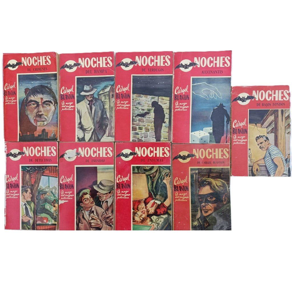 LOTE 9 NOVELAS: CARGEL BLASTON. PRIMERAS EDICIONES (Nº 1, 2, 5, 7, 8)
