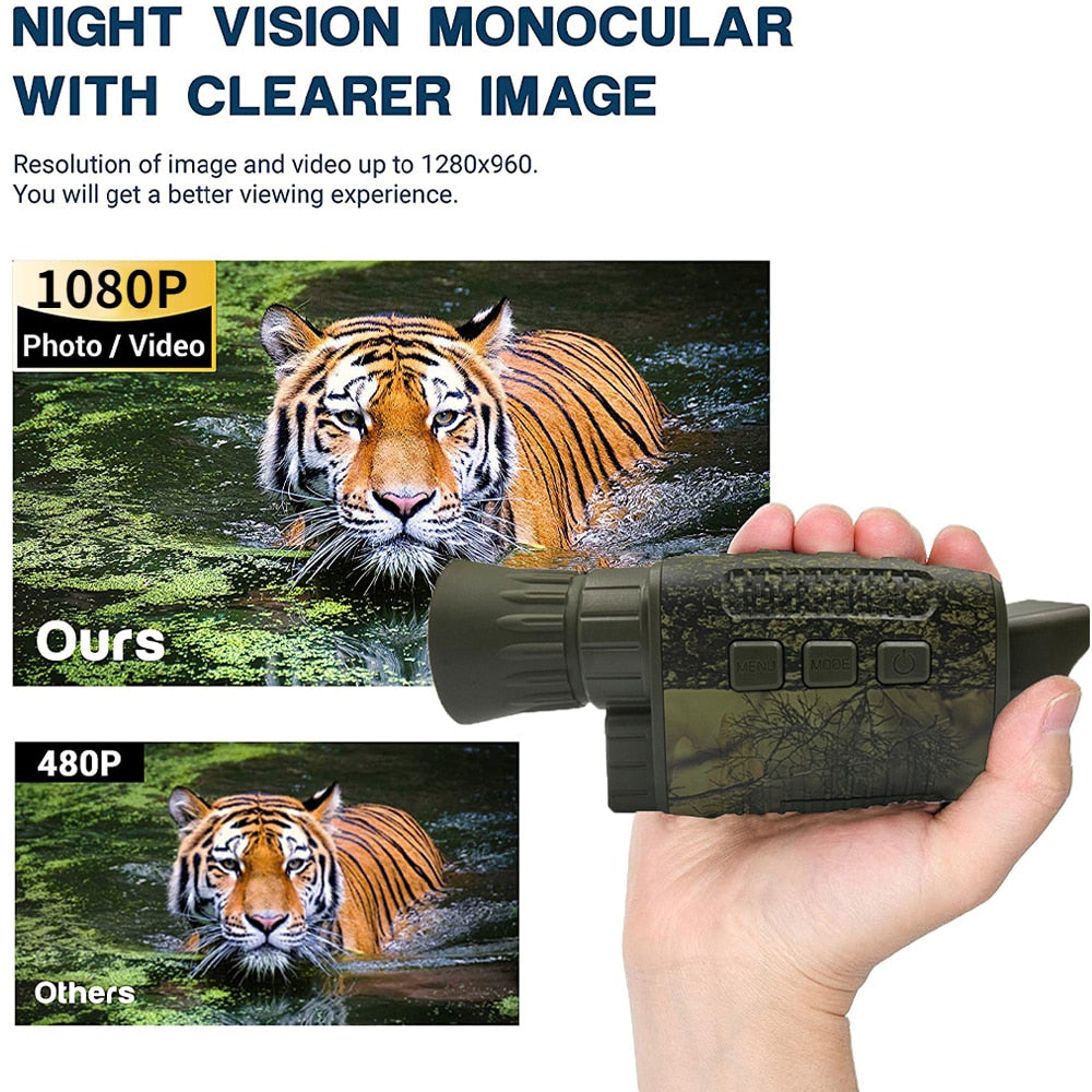 Night Vision Infrared Optical Monocular Device Digital Zoom