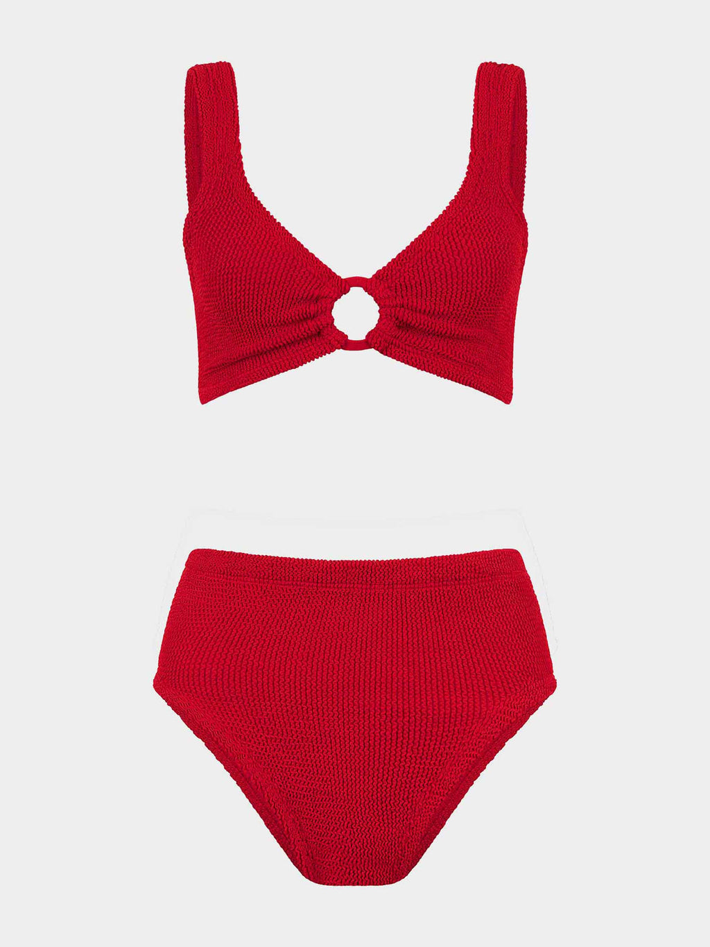 Nadine Bikini With Tonal Hoops - Red