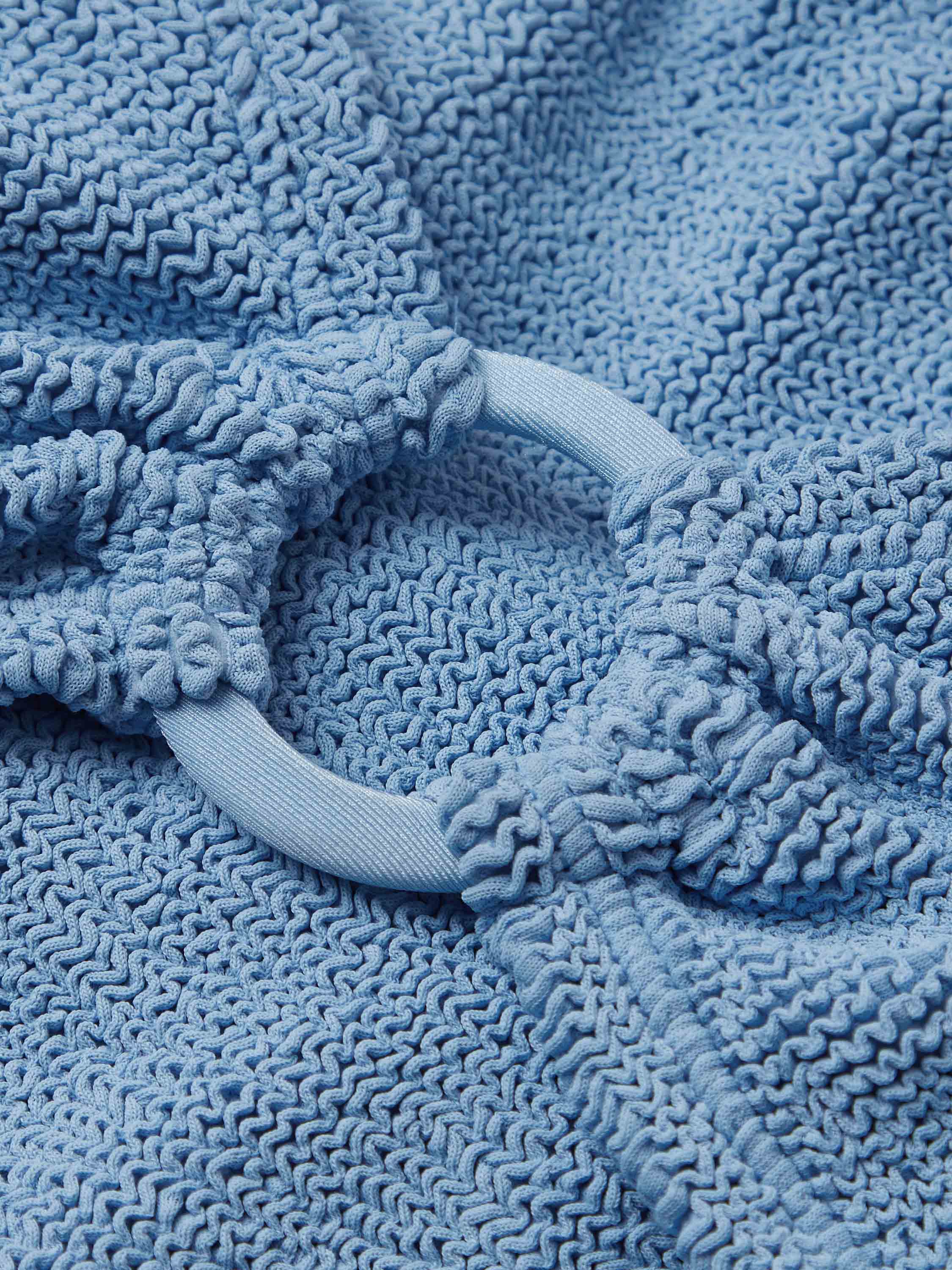 Nadine Bikini With Tonal Hoops - Cornflower