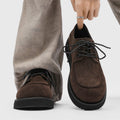 Platform Commuter Height Increasing Trendy Big Toe Derby Leather Shoes