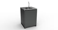 Naterial Europa Modula Outdoor Kitchen Aluminum Sink and Tap Unit 60x60cm