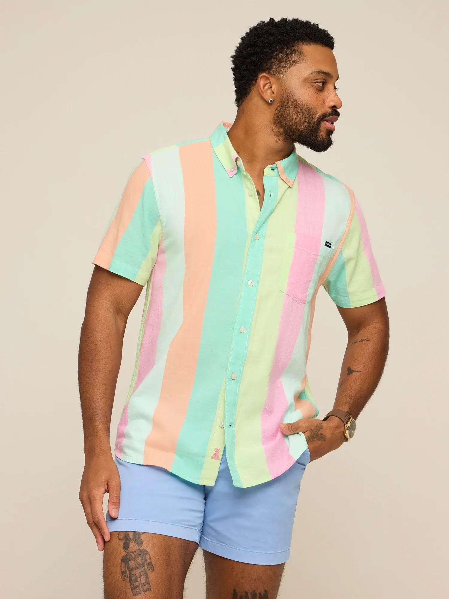 The Seafom Layer (Resort Weave Friday Shirt) - Image 1 - Chubbies Shorts