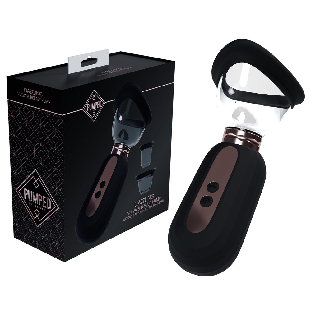 PUMPED Dazzling Auto Ladies Pump - Black - Black USB Rechargeable Ladies Pump - Hush Store Sydney