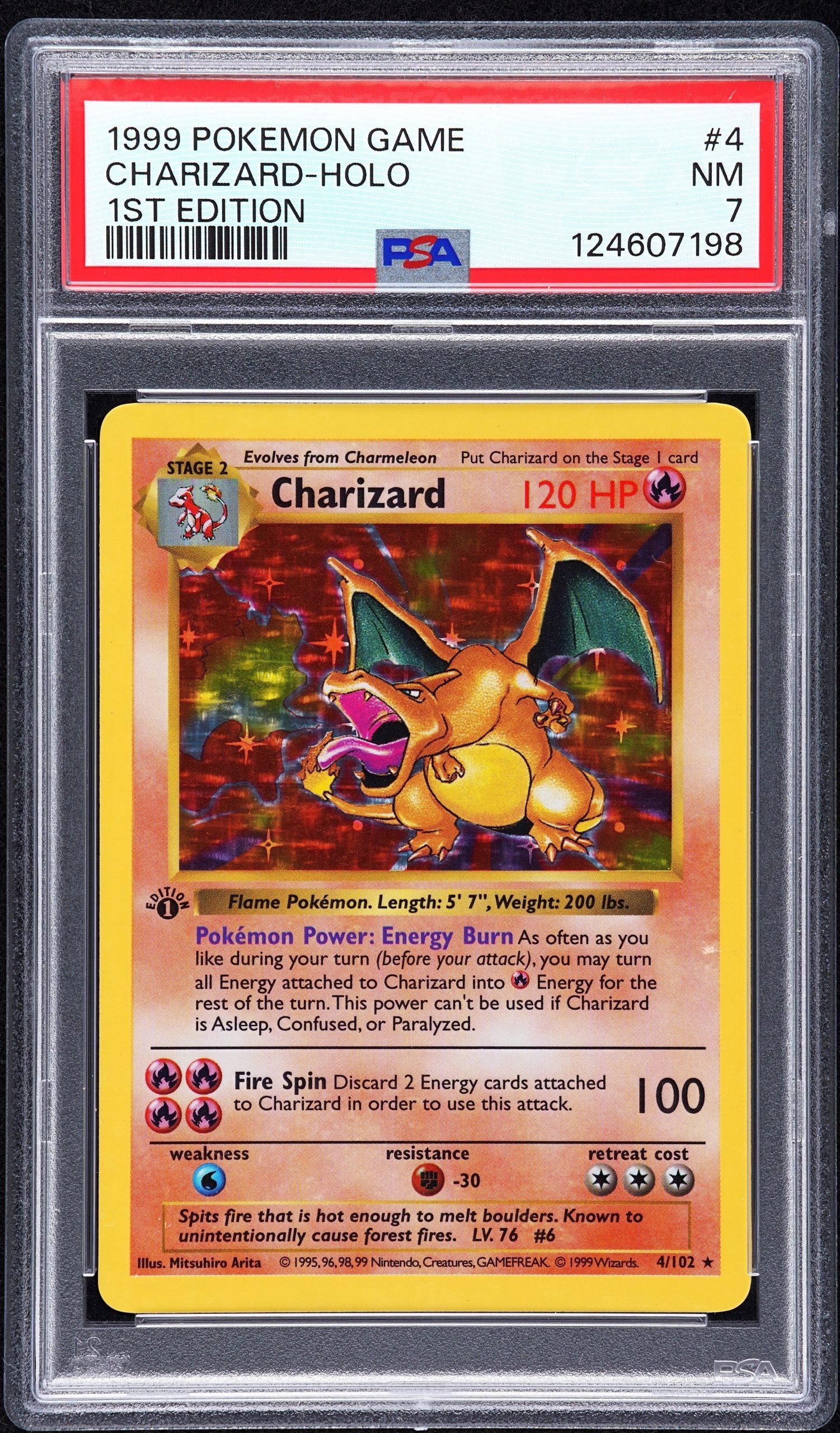 Pokemon Base Set 1st Edition Charizard PSA 7 (Thick Stamp) – Kanto Shark