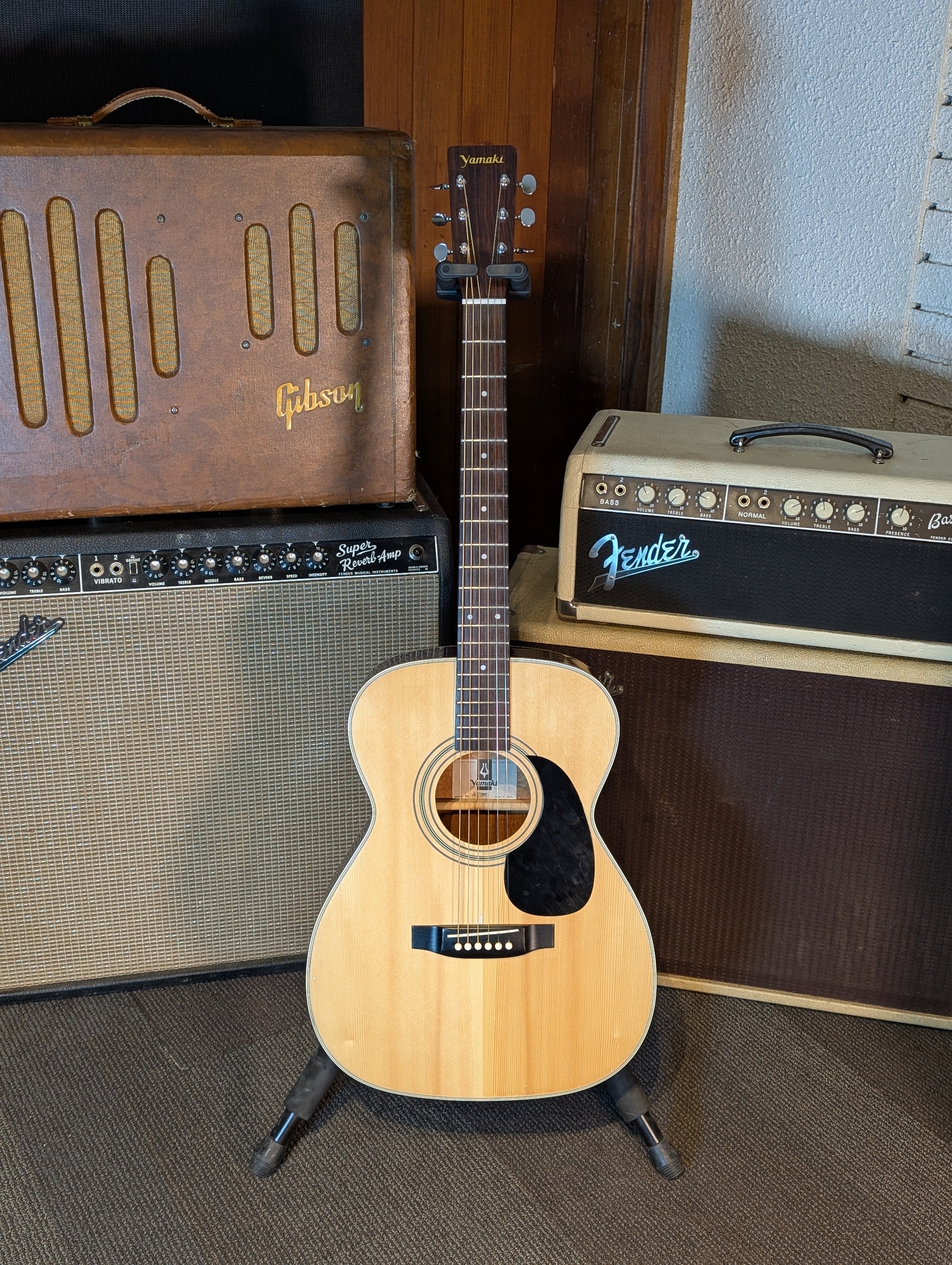 Yamaki AY270 Folk Acoustic Guitar w/Case (1970's)