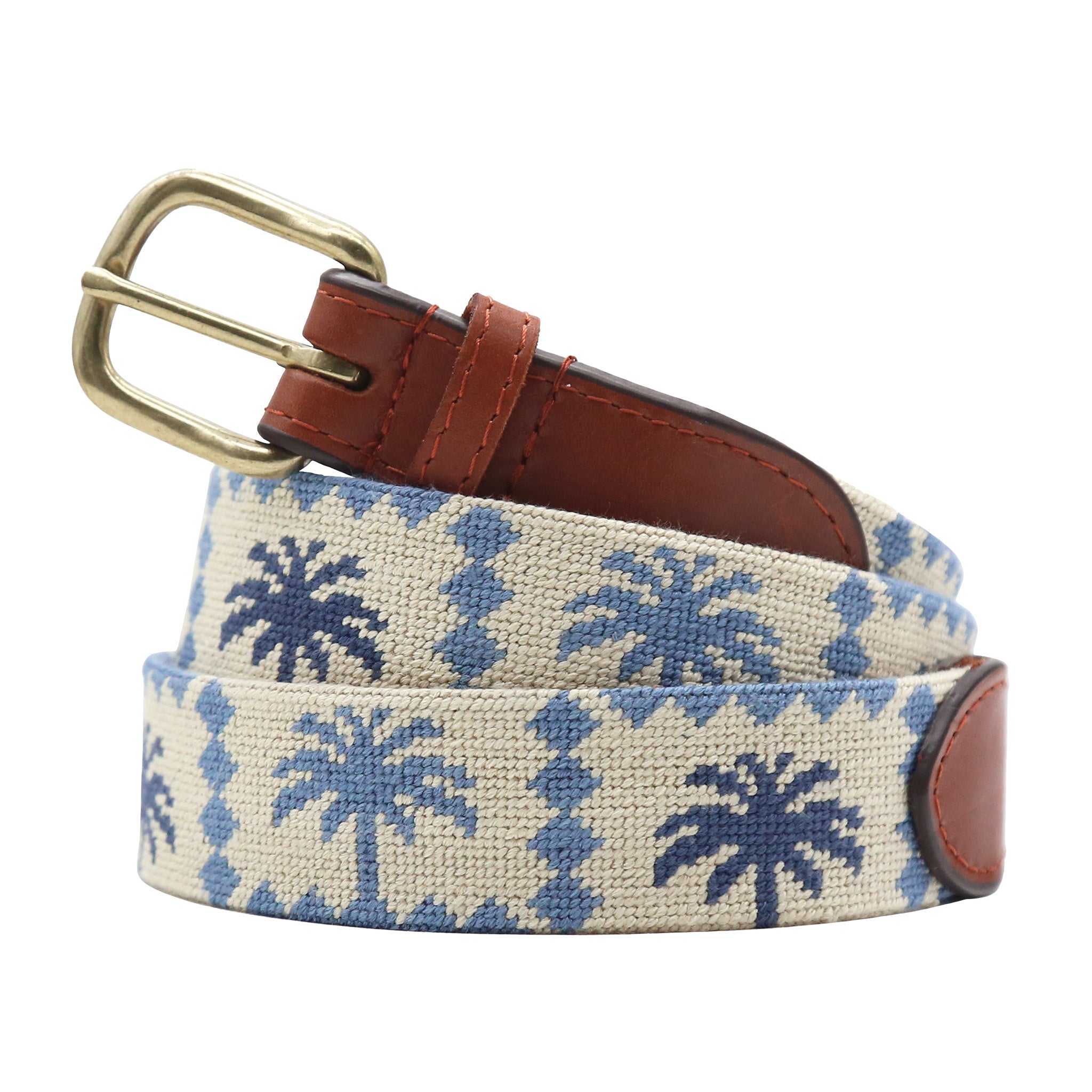 Smathers and Branson Palms Light Khaki-Steel Low Res Blue Belt