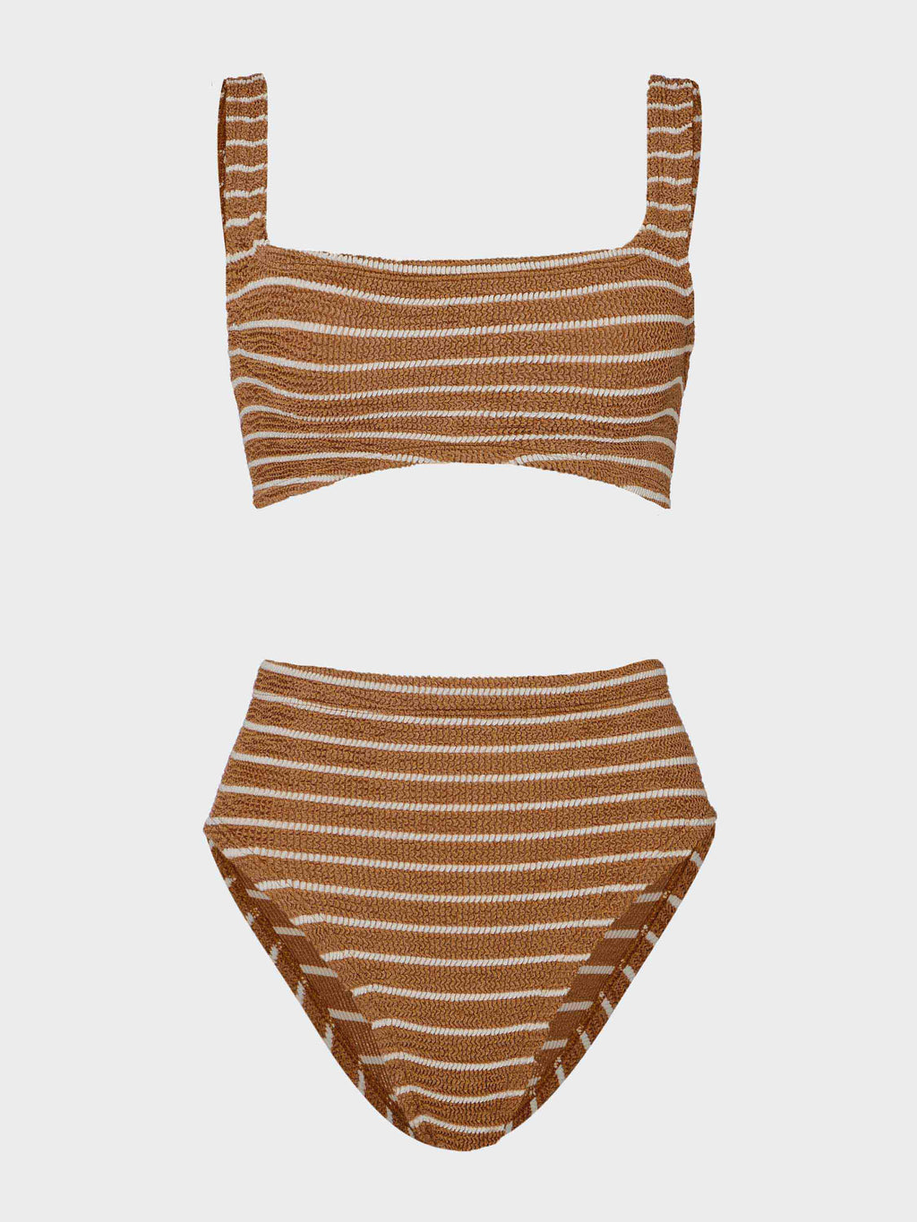Patricia Bikini - Metallic Cocoa/White Stripe