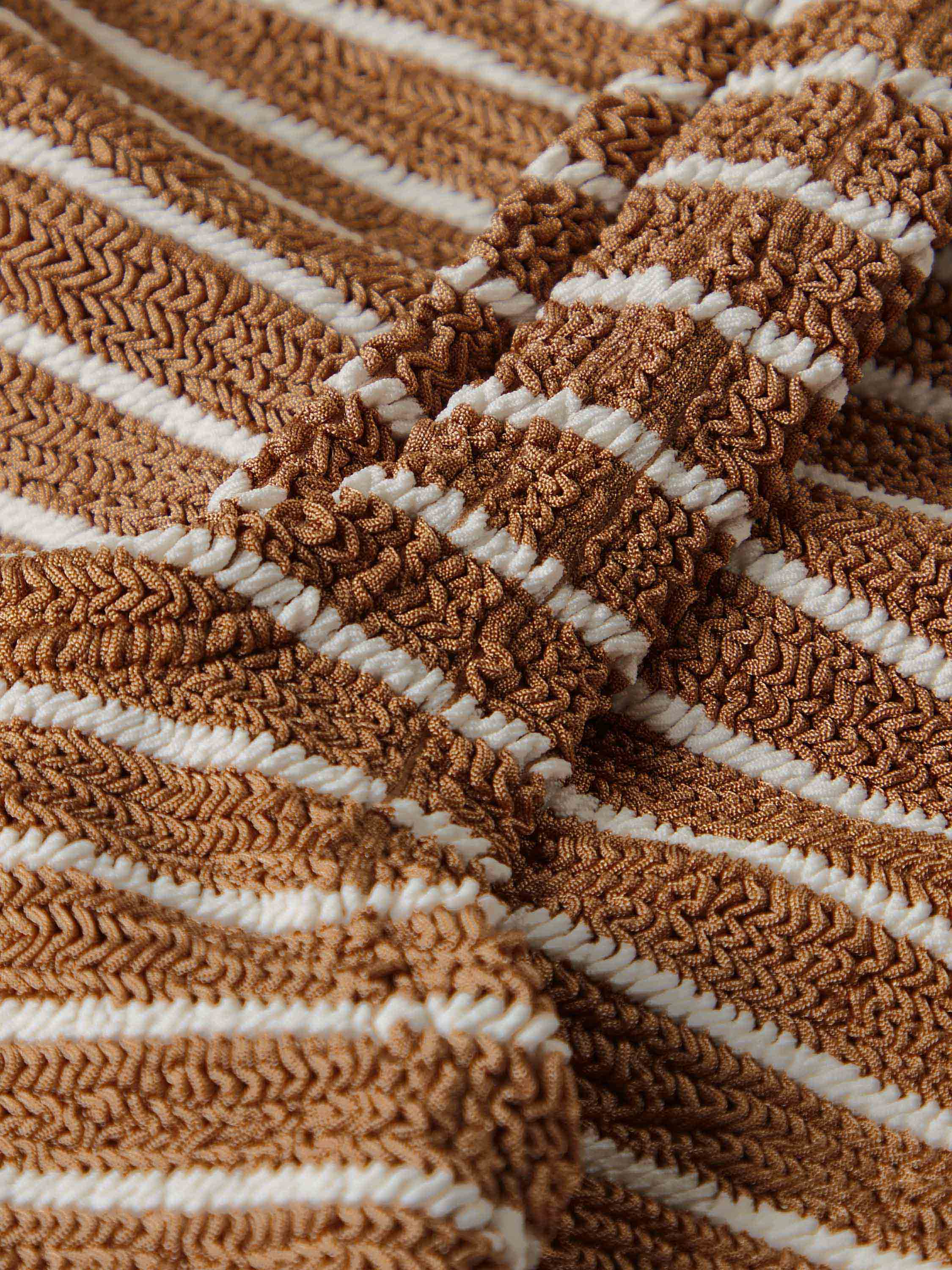 Xandra Bikini - Metallic Cocoa/White Stripe