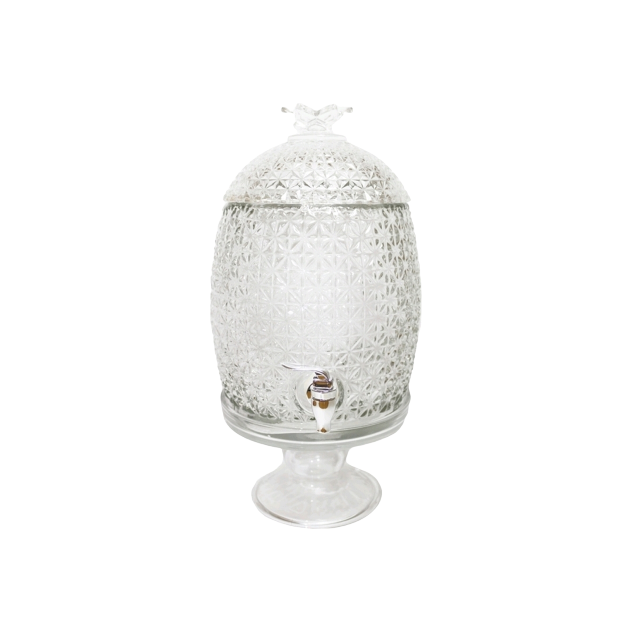 Aqua Beverage Dispenser 7L Glass Pineapple On Stand 27580