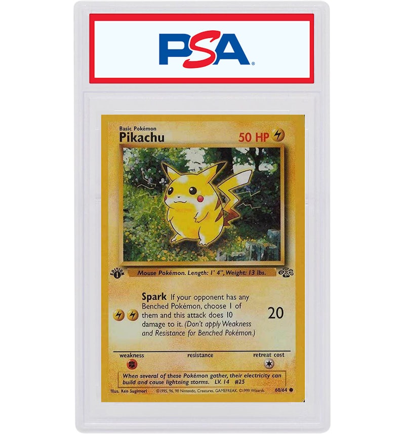 Pikachu 1999 Pokemon Jungle 1st Edition #60 (PSA or BGS Graded) - 1999