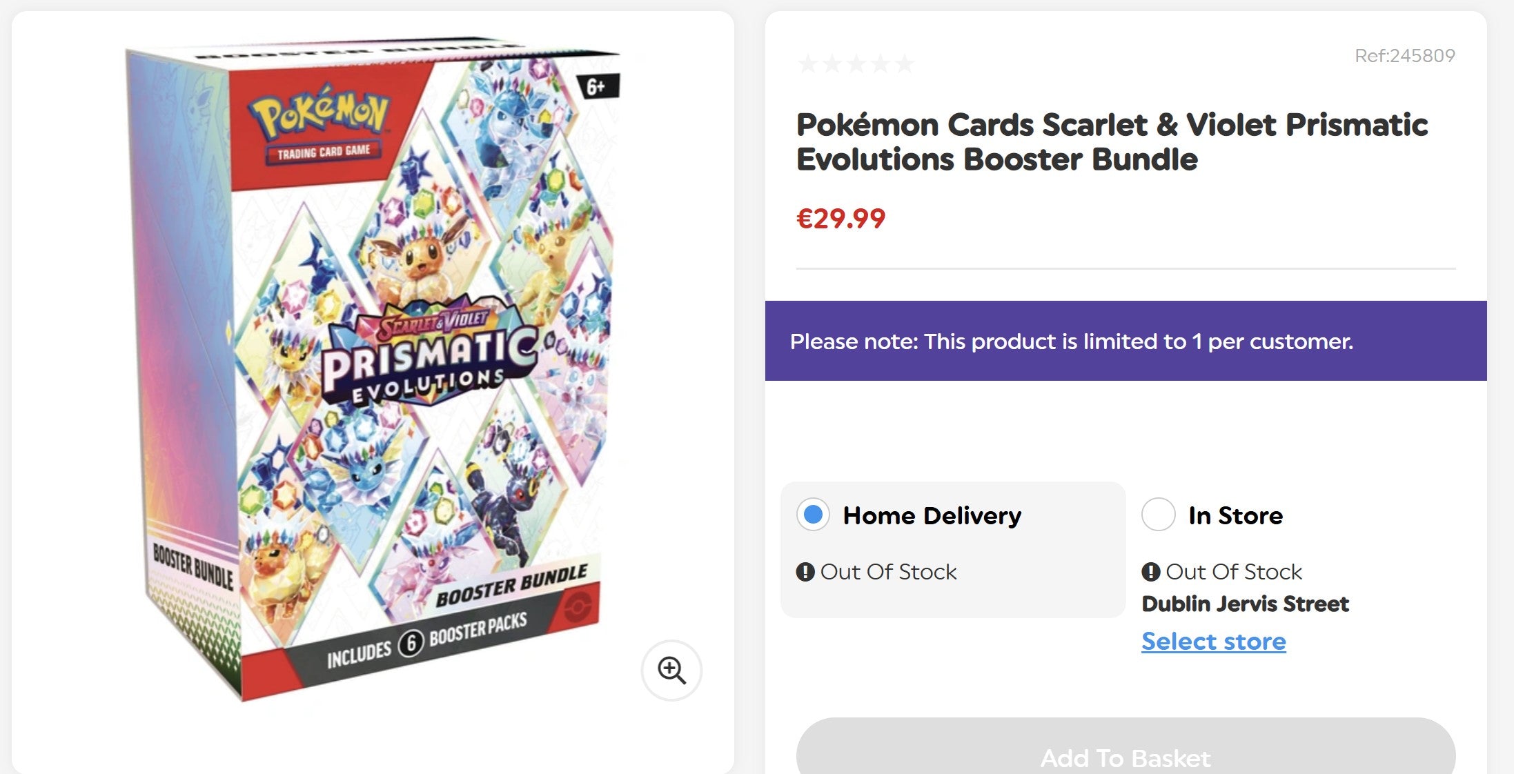 Pokémon Prismatic Evolutions Booster Bundle: Reprint, Smyths Restock and more