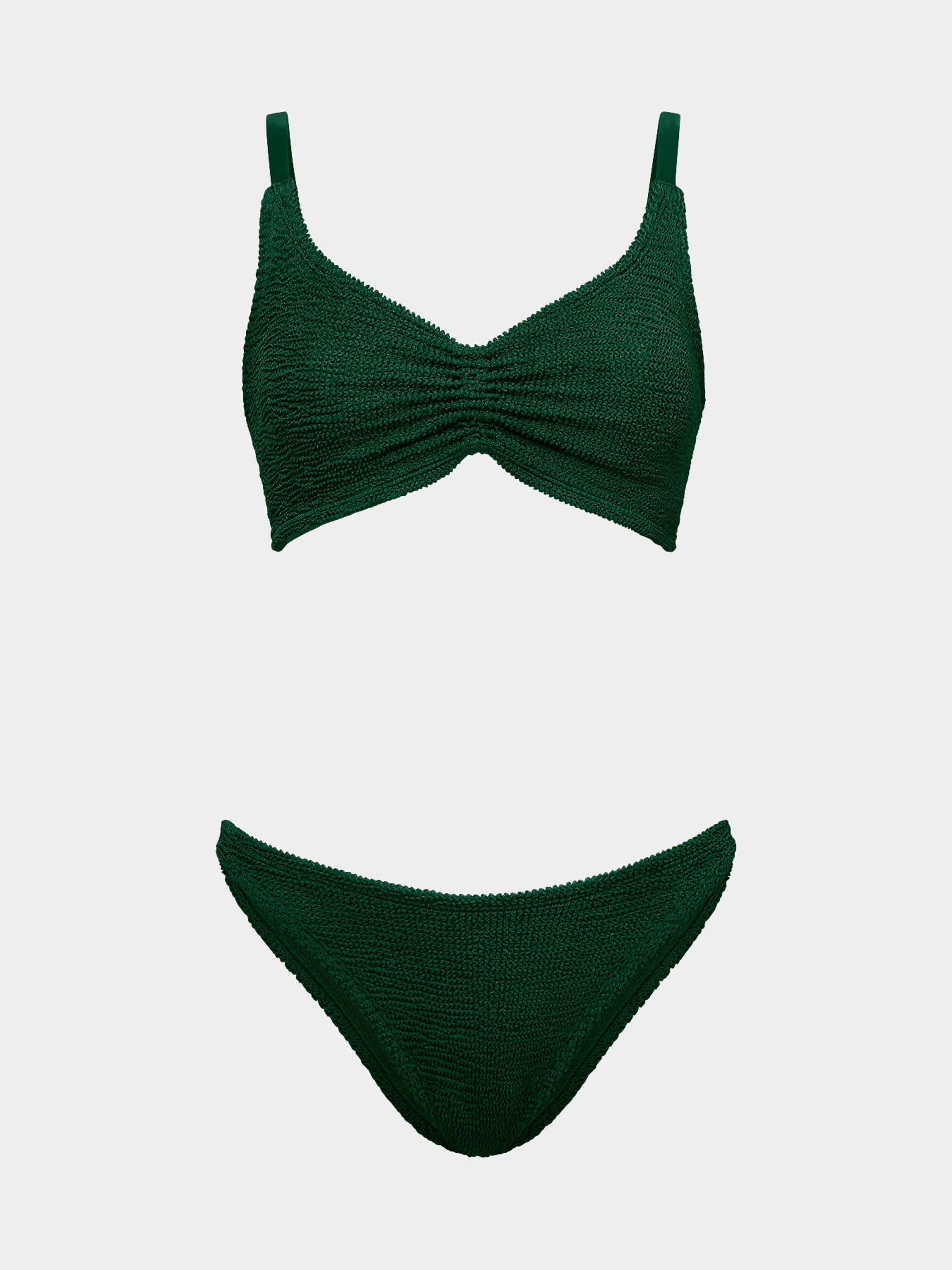 Post Mastectomy Bikini - Metallic Forest Green