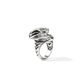 John Hardy Legends Silver Tsavorite Cobra Ring