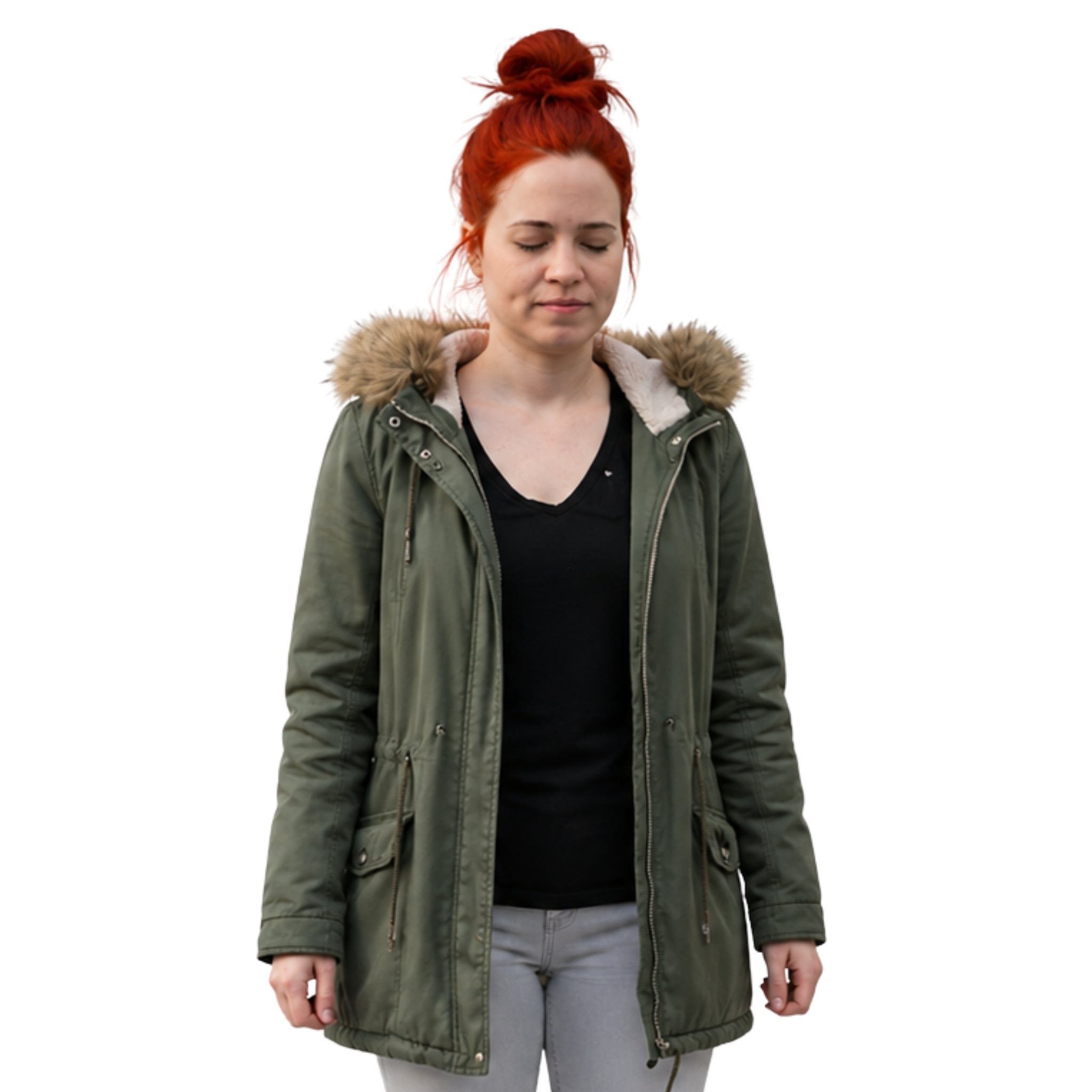 Resident Alien D’Arcy Bloom Green Shearling Hooded Jacket