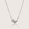GRA Certified 0.43ct Moissanite cluster necklace in tarnish-resistant rhodium sterling silver
