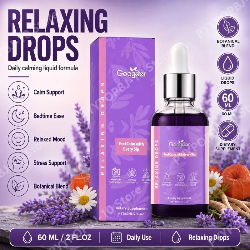 Googeer Botanical Drops – Lavender & Chamomile 60mL Wellness Herbal Liquid Drops Peaceful Pleasures Health and Wellness