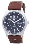Seiko 5 sport automatisk Japan lavet lærred bæltet SNZG15J1-NS1 Herreur