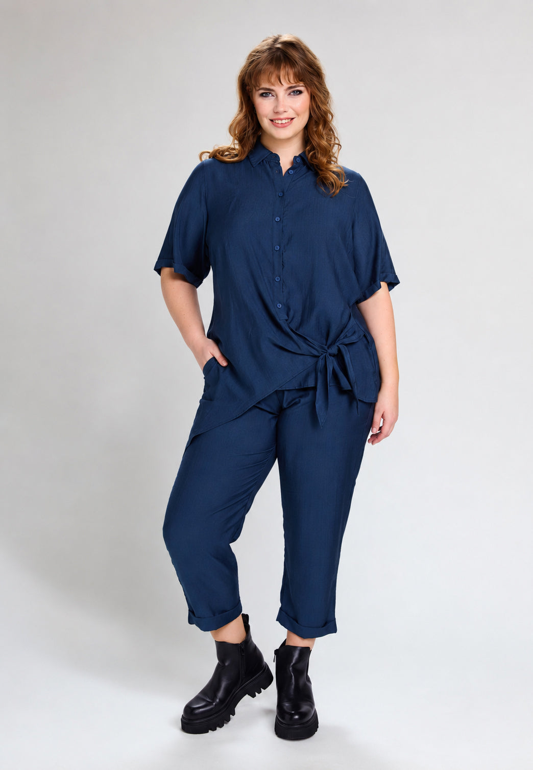 Studio SOda Shirt with knot Shirt Blue