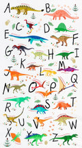 Cotone Americano Pannello Dinosauri Alphabetosaurus