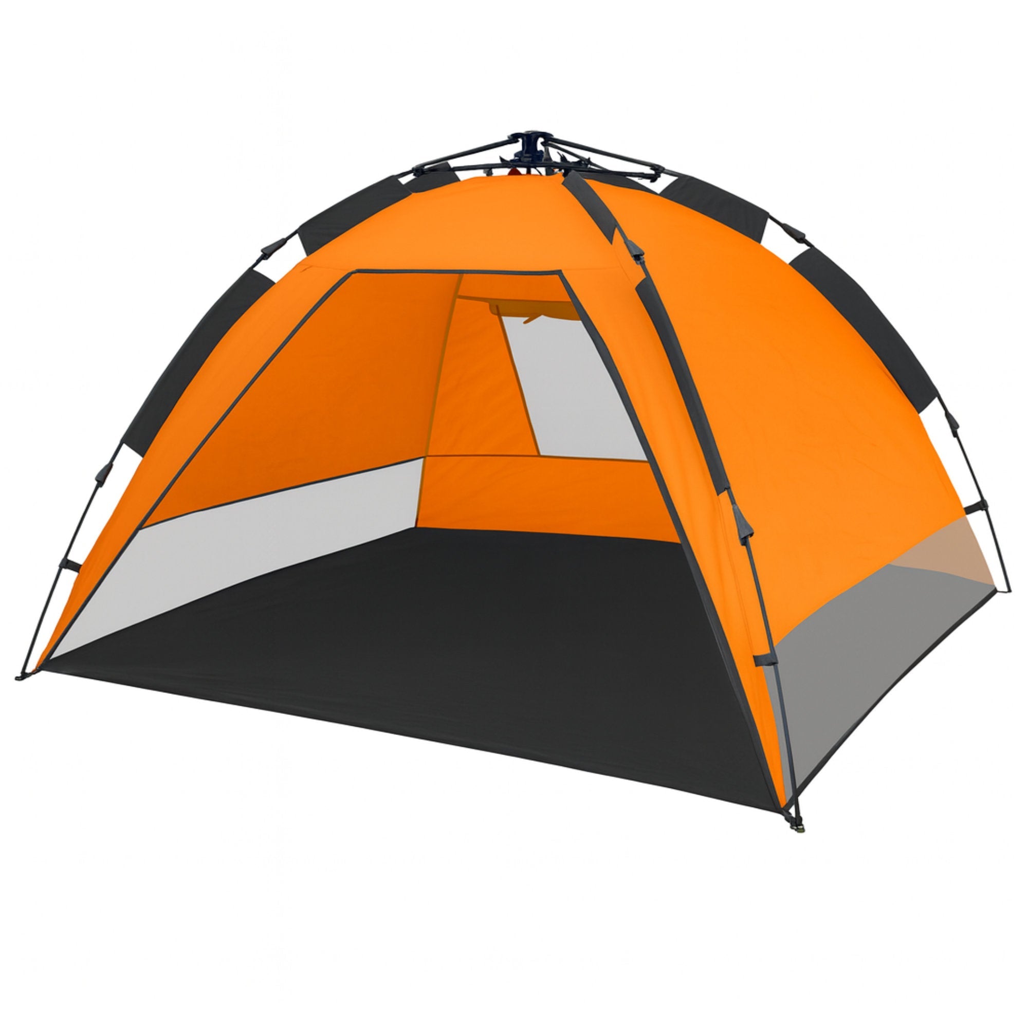 Strandmuschel, Orange/Grau , UV50+, inkl. Tragetasche