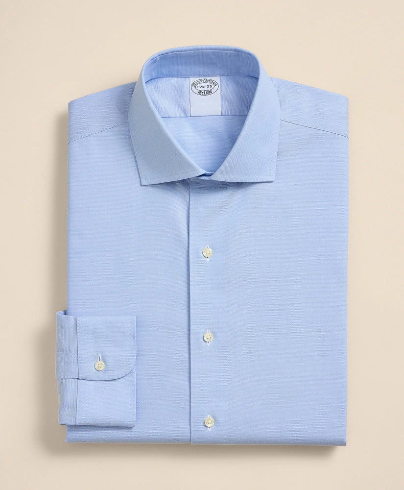 Brooks Brothers Men's Cotton Non-Iron Oxford Spread Collar Dress Shirt | Hydrangea
