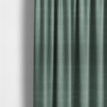 Samaya Cotton Velvet Soft Pastel Coloured Fabric In Blue - Made To Measure Curtains